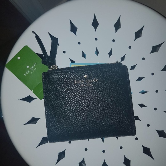 New Kate Spade black leather book bag and wallet main image 6